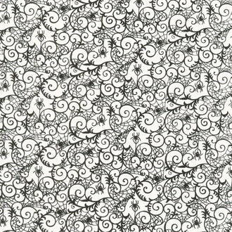 Ghostly Greetings - Web Lace Bone White Yardage
