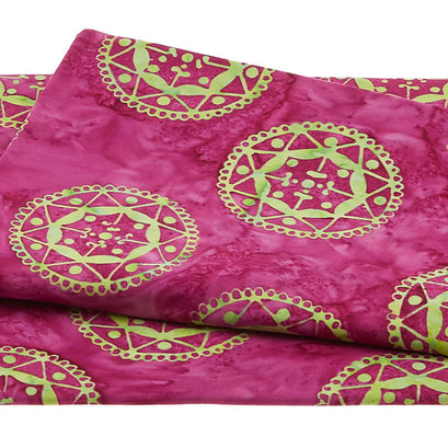 Mandala Magic Batiks - Circle Stars Grape 2 Yard Cut
