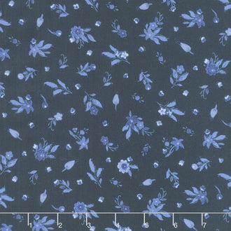 French Quarter - Small Floral Dark Blue Yardage