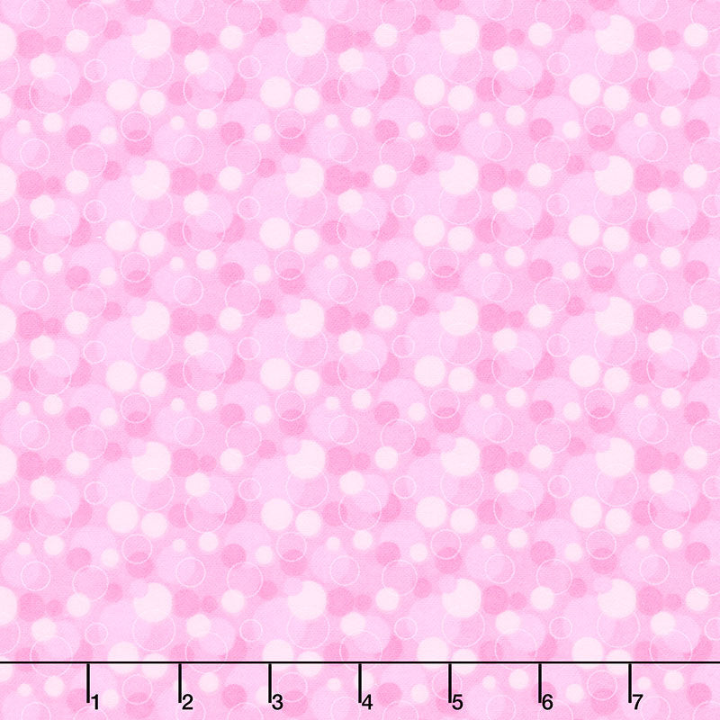 Comfy Flannel® - Bubble Dots Pink Yardage Primary Image