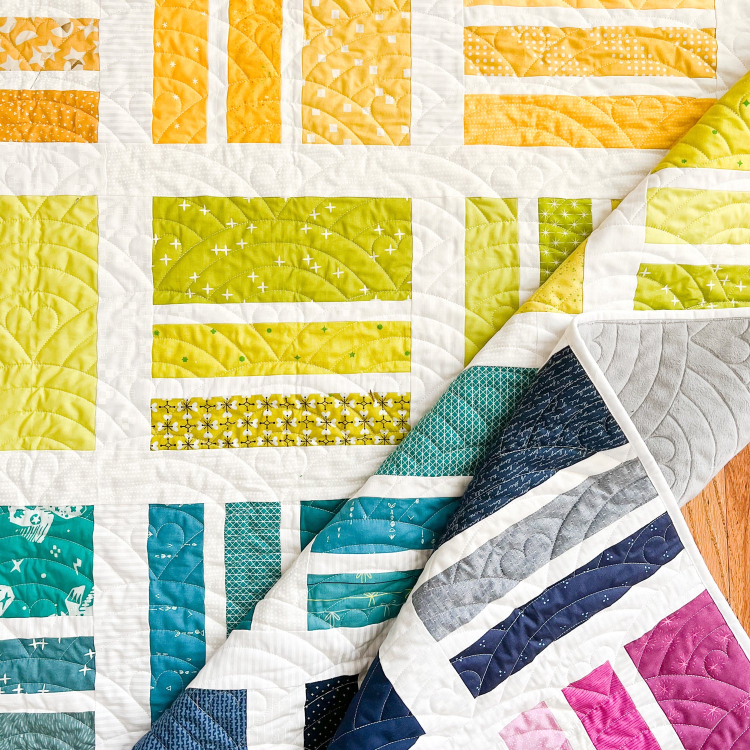 Quilting Pattern Rounded Square Drop Digital Download - Squared Up Quilt Pattern