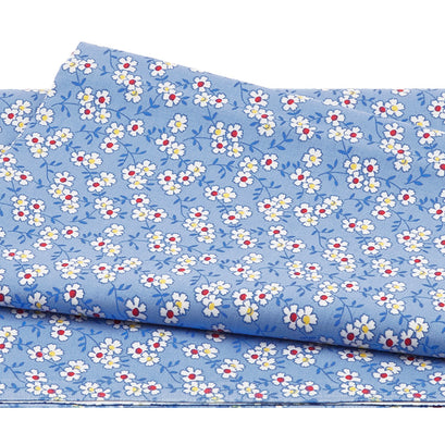 Nana Mae Four - Small White Flower Blue 2 Yard Cut