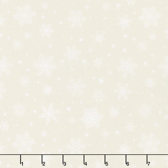 Winter Blooms - Snowflakes Cream Yardage