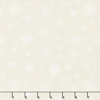 Winter Blooms - Snowflakes Cream Yardage
