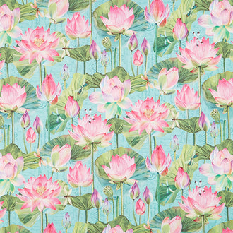 Water Lilies - Water Lily Seafoam Multi Yardage