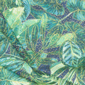Shimmer Paradise - Tropical Leaves Navy/Multi Yardage Alternative View #1