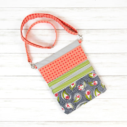 Caitlyn Crossbody Tote Bag Kit - Zippity-Do-Done™ Gray