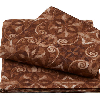 Baroque - Ornate Scroll Brown 108" Wide Backing 3 Yard Cut