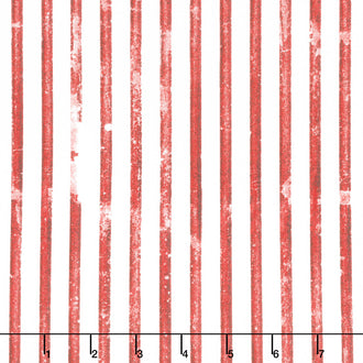 White as Snow - Scarf Stripe Red Yardage