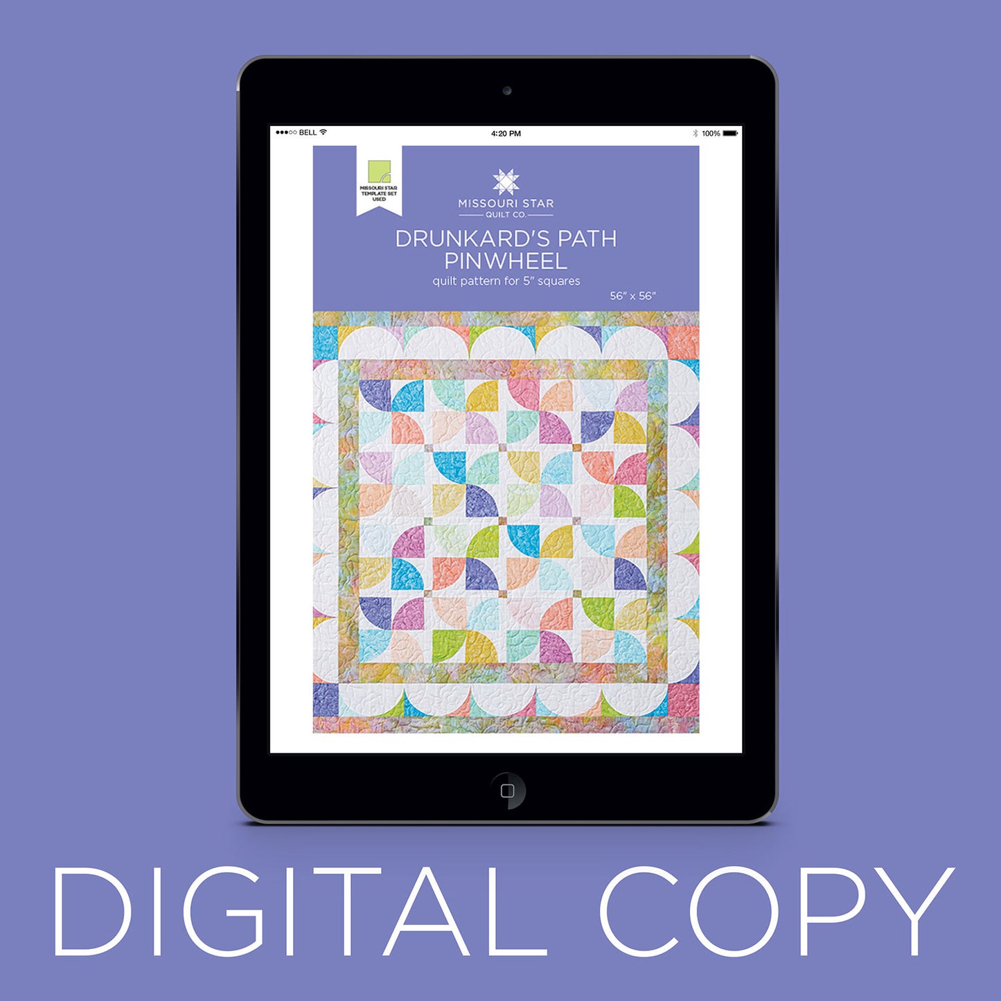 Digital Download - Drunkard's Path Pinwheel Quilt Pattern by Missouri Star Primary Image