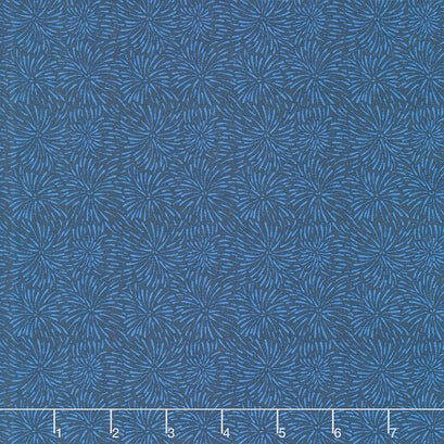 Wilmington Essentials - Denim Jacket Firework Blooms Navy Yardage