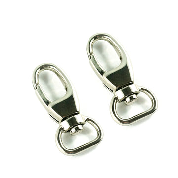 Emmaline 1/2" Designer Profile Swivel Snap Hooks - Set of Two Nickel Primary Image