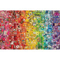 Color Collage - Rainbow Collage White Multi Yardage Alternative View #2