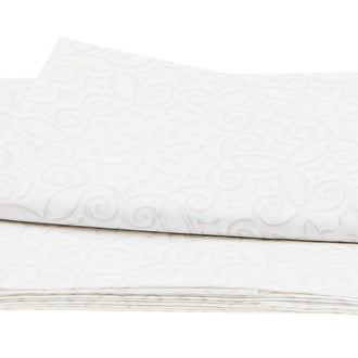 Damask White 2 Yard Cut