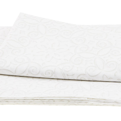 Damask White 2 Yard Cut