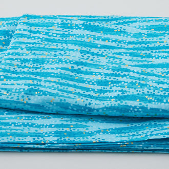 Dewdrop - Dewdrop Turquoise Metallic 2 Yard Cut