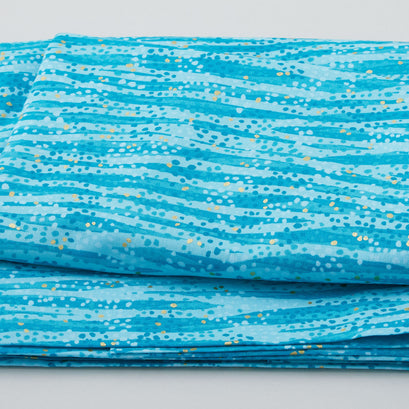 Dewdrop - Dewdrop Turquoise Metallic 2 Yard Cut