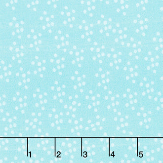Blooming Flower Seeds - Teal Scuba Dot Yardage