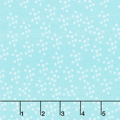 Blooming Flower Seeds - Teal Scuba Dot Yardage