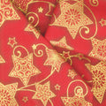 Holiday Flourish Holiday - Stars Crimson Metallic Yardage Alternative View #1