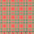 Deck The Halls ( Timeless Treasures) - Metallic Holiday Plaid Red Yardage Primary Image