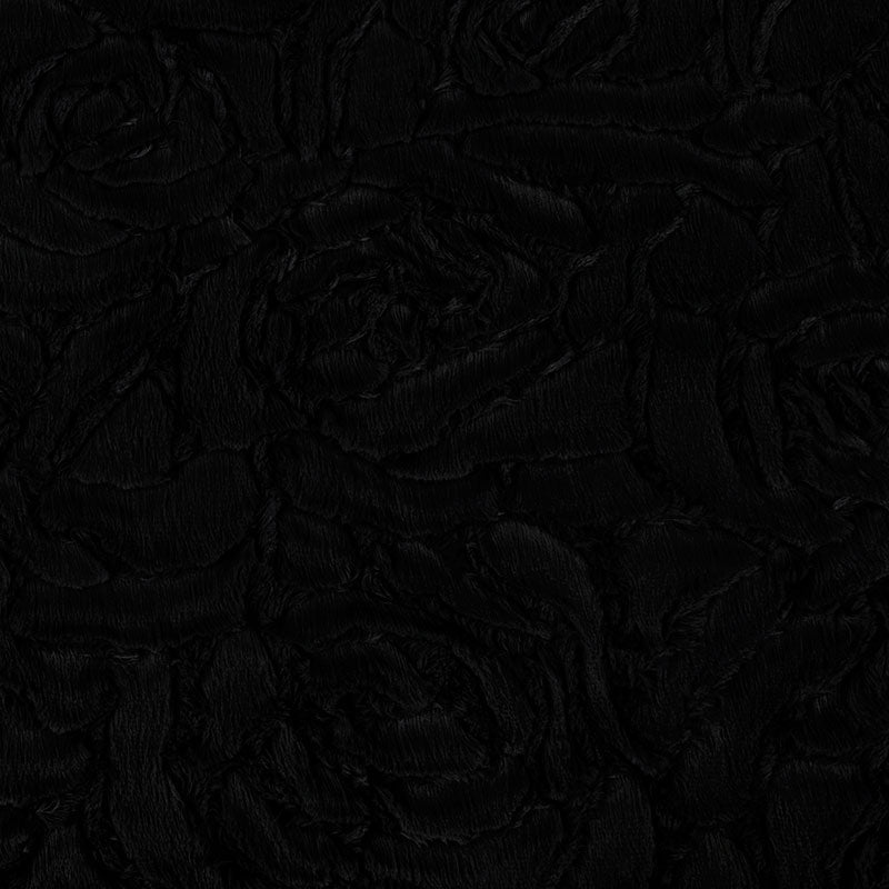 Luxe Cuddle® - Demi Rose Black Minky Yardage Primary Image