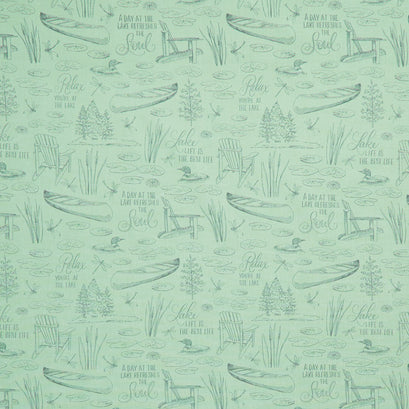 Lakefront - Toile Green Yardage