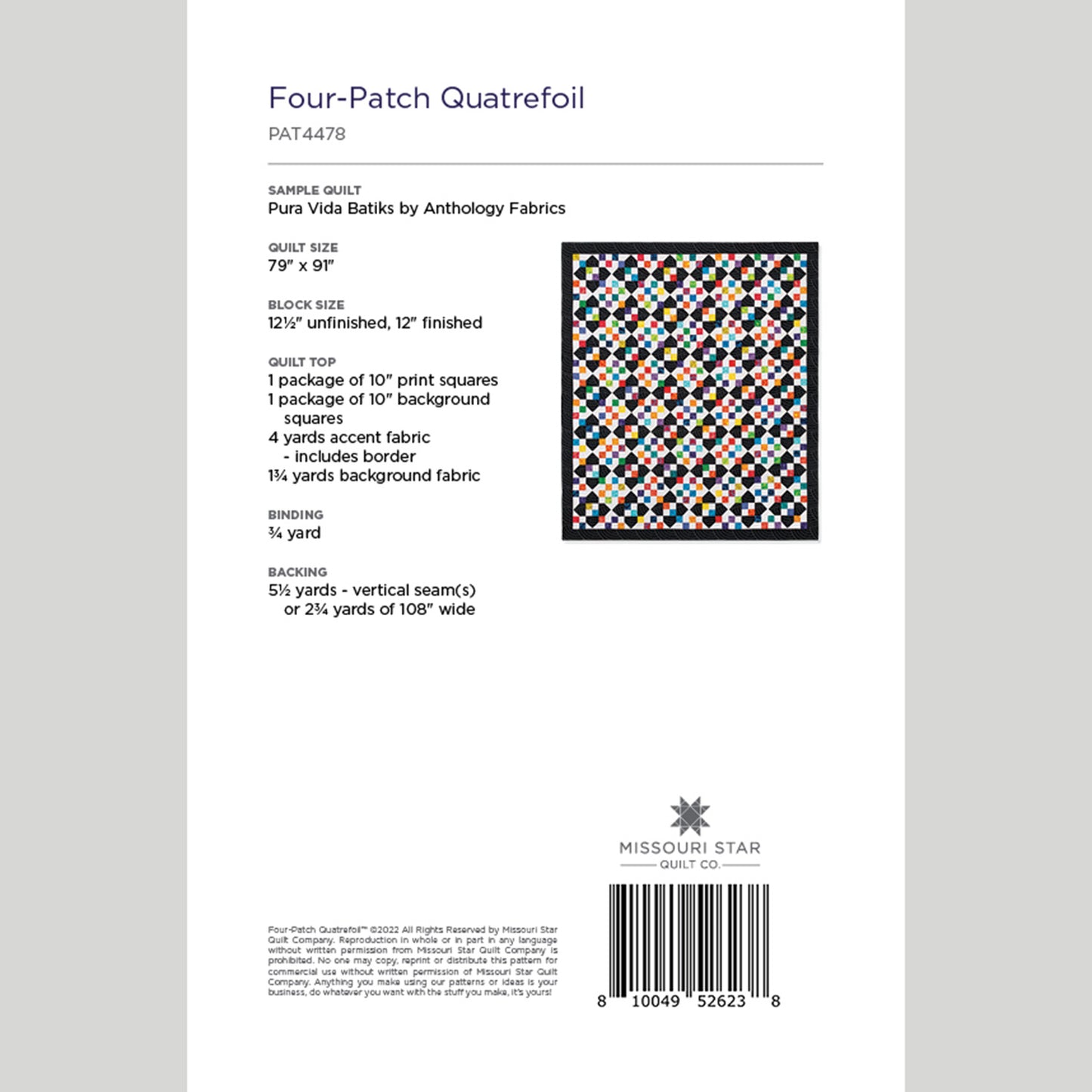 Digital Download - Four-Patch Quatrefoil Quilt Pattern by Missouri Star Alternative View #1