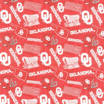 NCAA - Oklahoma Tone on Tone Red Yardage Primary Image