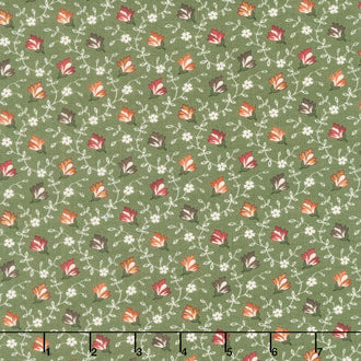 Fluttering Leaves - Late Bloomers Evergreen Yardage