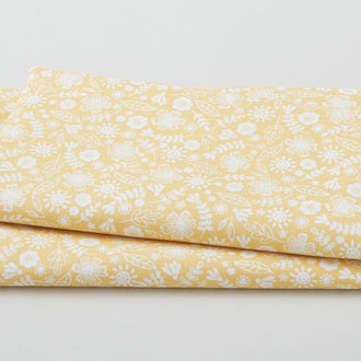 Sunshine Garden - Monotone Small Floral Yellow 2 Yard Cut