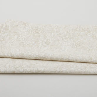 Cream & Sugar XI - Floral Collage Beige 2 Yard Cut