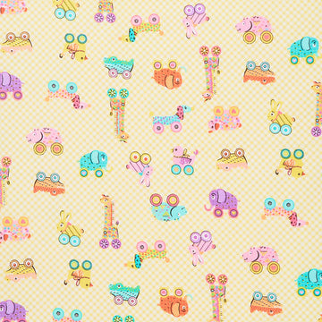 Comfy Flannel® - Baby Tows Yellow Check Yardage Primary Image