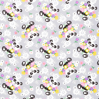 Comfy Flannel® - Panda Flowers Gray Yardage