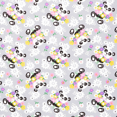 Comfy Flannel® - Panda Flowers Gray Yardage