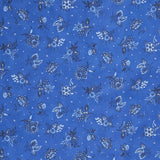 French Quarter - Medium Floral Medium Blue Yardage Primary Image