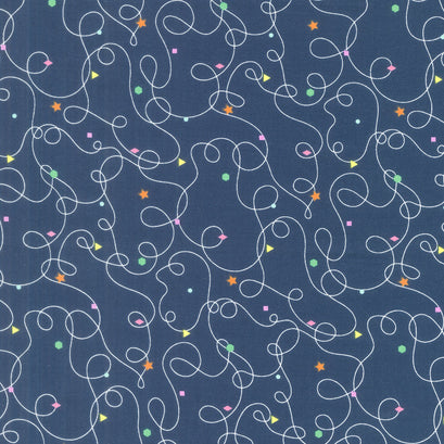 Effervescence - Squiggles Navy Yardage