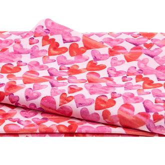 Color My Valentine - Red & Pink Hearts Red 2 Yard Cut
