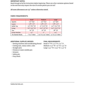 Digital Download - Patchwork Ruffle-Top Drawstring Bag Pattern Alternative View #3