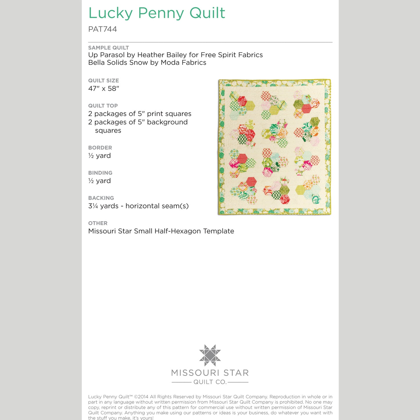 Digital Download - Lucky Penny Quilt Pattern by Missouri Star Alternative View #1