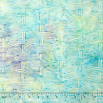 Tonga Batiks - Oceana Woven Basket Parrot Yardage