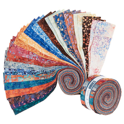 Pebbles and Daisies Batiks Strips