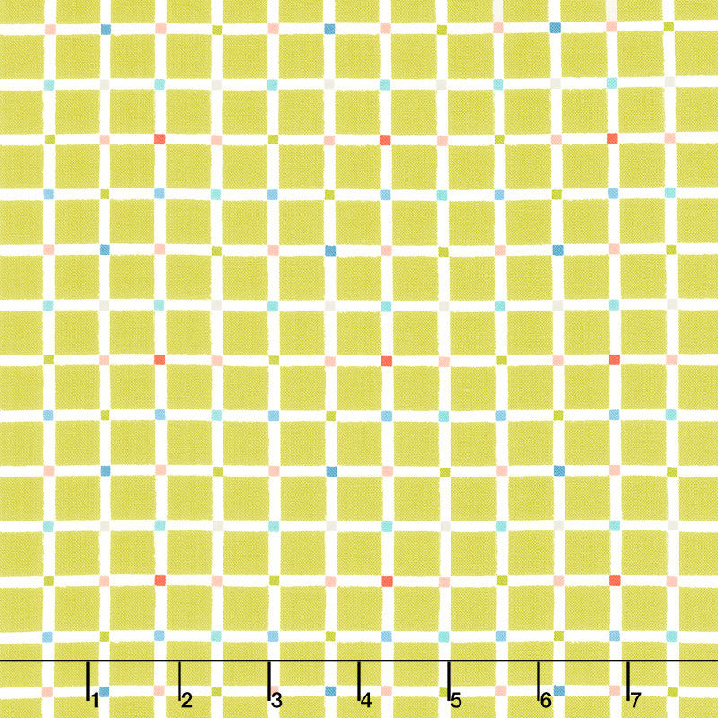 Delivered with Love - Grid Check Citrine Yardage Primary Image