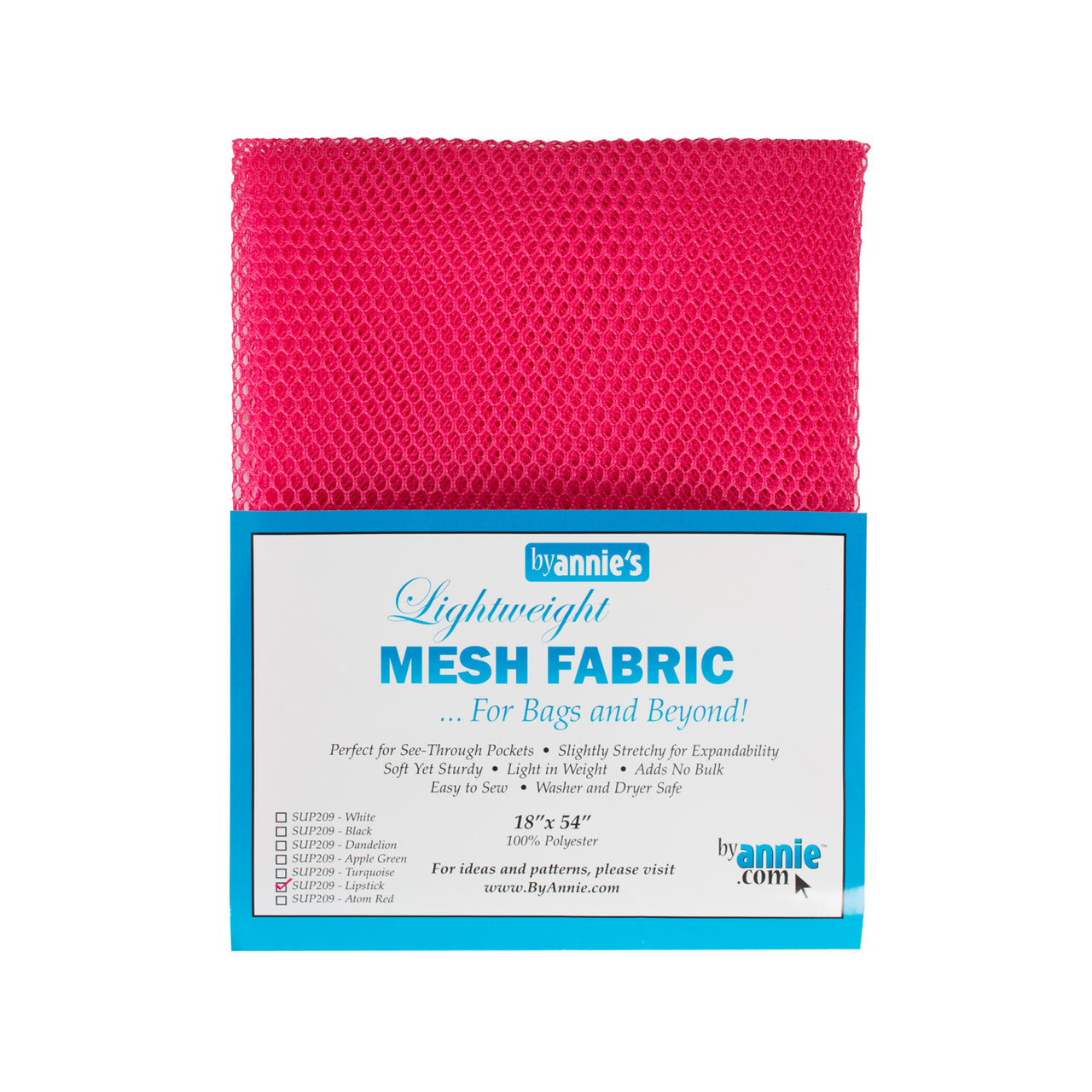 ByAnnie Lightweight Mesh - 18" x 54" - Lipstick Primary Image