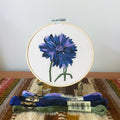 Bachelor Button Bloom Embroidery Kit