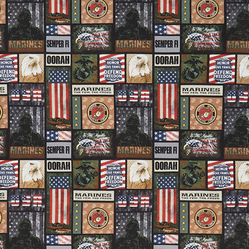 Military - Marines Block Multi Yardage Primary Image