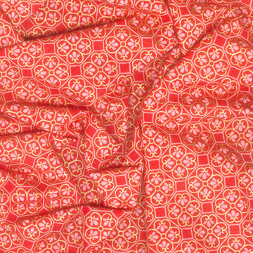 Imperial Collection - Honoka Teal Colorstory Quatrefoil Cherry Metallic Yardage Alternative View #1