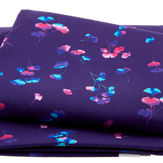 Ginkgo - Ginkgo Leaf Purple 108" Wide 3 Yard Cut