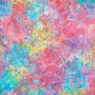 Bold Blooms Batiks - Meadow Grass Multi Yardage