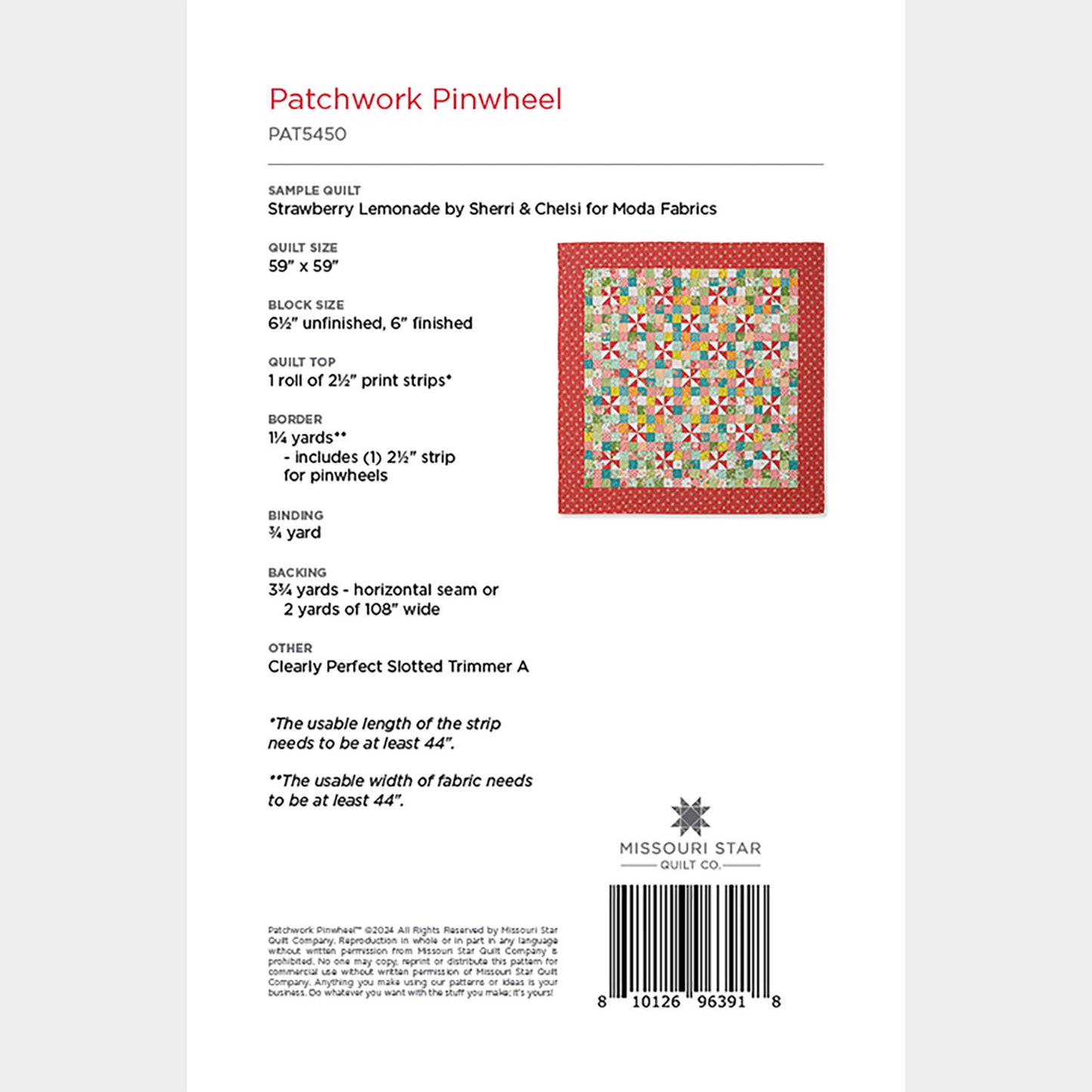 Patchwork Pinwheel Quilt Pattern by Missouri Star Alternative View #1